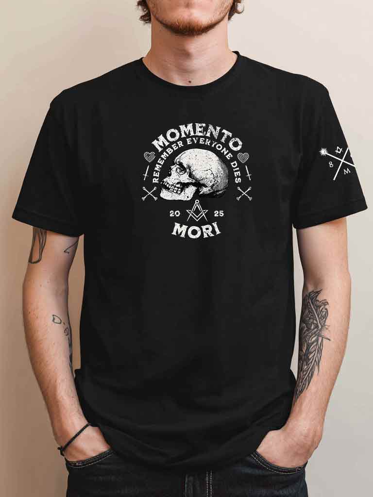 Memento Mori – Freemason Skull Symbolism T-Shirt (Remember Everyone Dies)